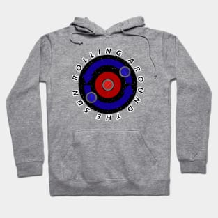 [Apparel only] Curling Stone rolling like the Earth's orbit (Outside Text) Hoodie